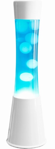 Lavalamp Wit - Blauw/Wit