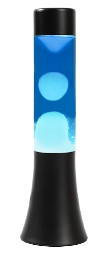 Lavalamp Zwart Blauw/Wit