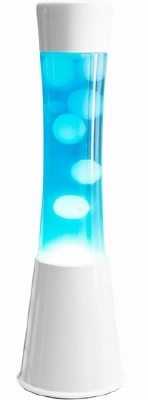 Lavalamp Wit - Blauw/Wit