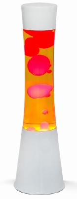 Lavalamp Wit - Geel/Rood