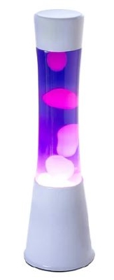Lavalamp Wit - Paars/Wit