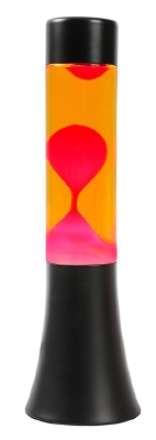 Lavalamp Zwart Geel/Rood