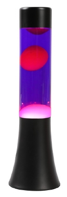 Lavalamp Zwart Violet/Roze