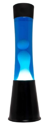 Lavalamp Zwart - Blauw/Wit