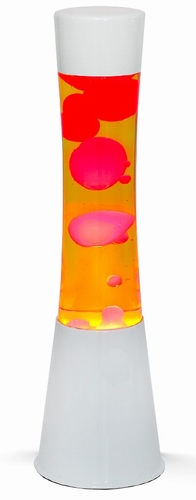 Lavalamp Wit - Geel/Rood - 2e kansje