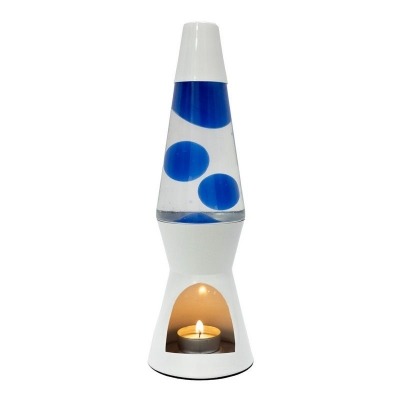 Theelicht lavalamp Wit - Blauw