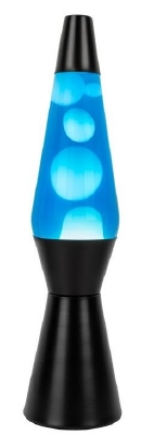 Lavalamp Bullet Zwart Blauw/Wit