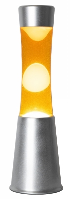 Lavalamp Zilver Geel/Oranje